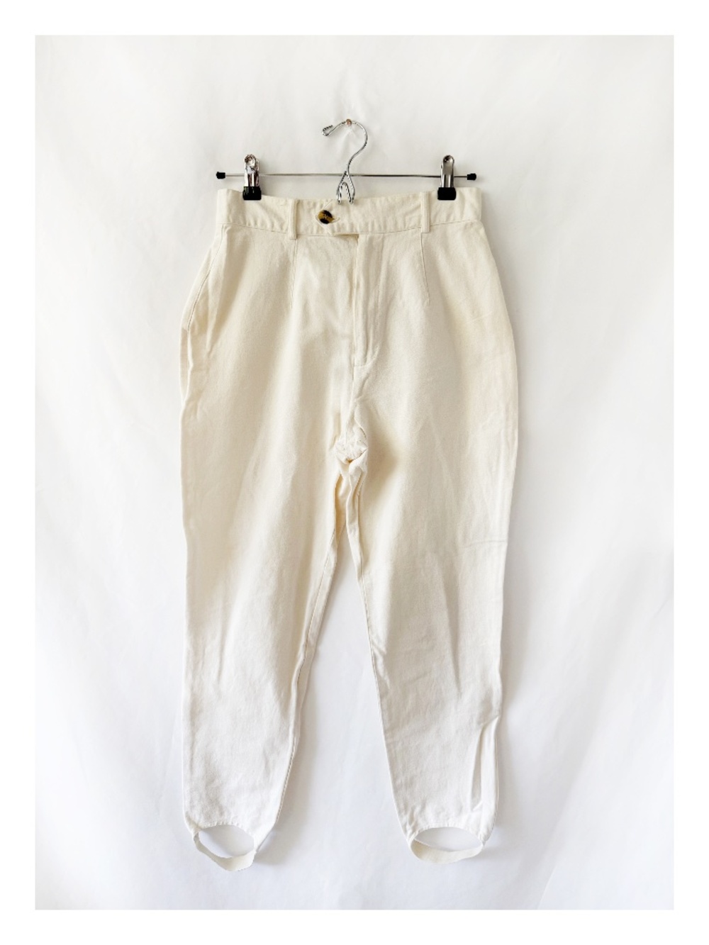 Vintage Express White  Stirrup Legging Pants